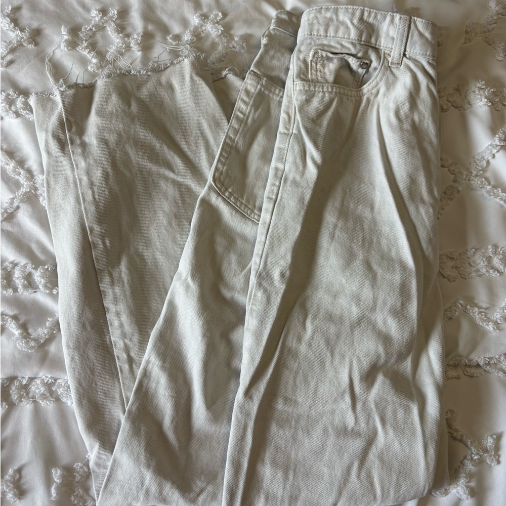 Zara Casual Cream Jeans
